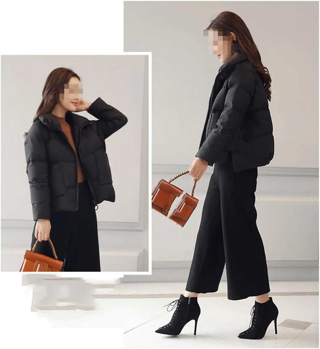 Fjnbbiot Winter Jacket Women Warm Thick Solid Short Style Cotton Padded Parka Women Coat