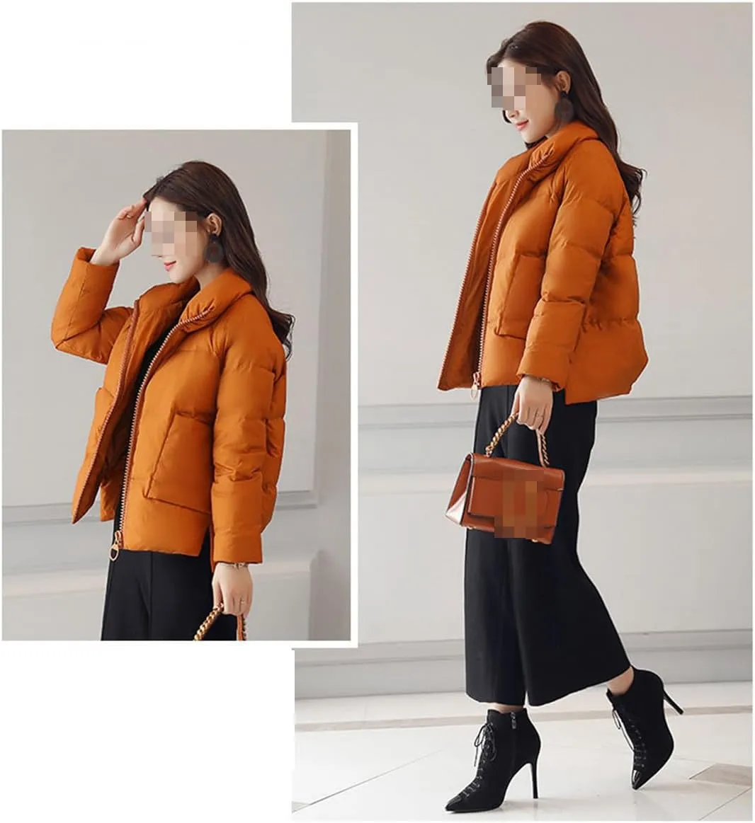 Fjnbbiot Winter Jacket Women Warm Thick Solid Short Style Cotton Padded Parka Women Coat