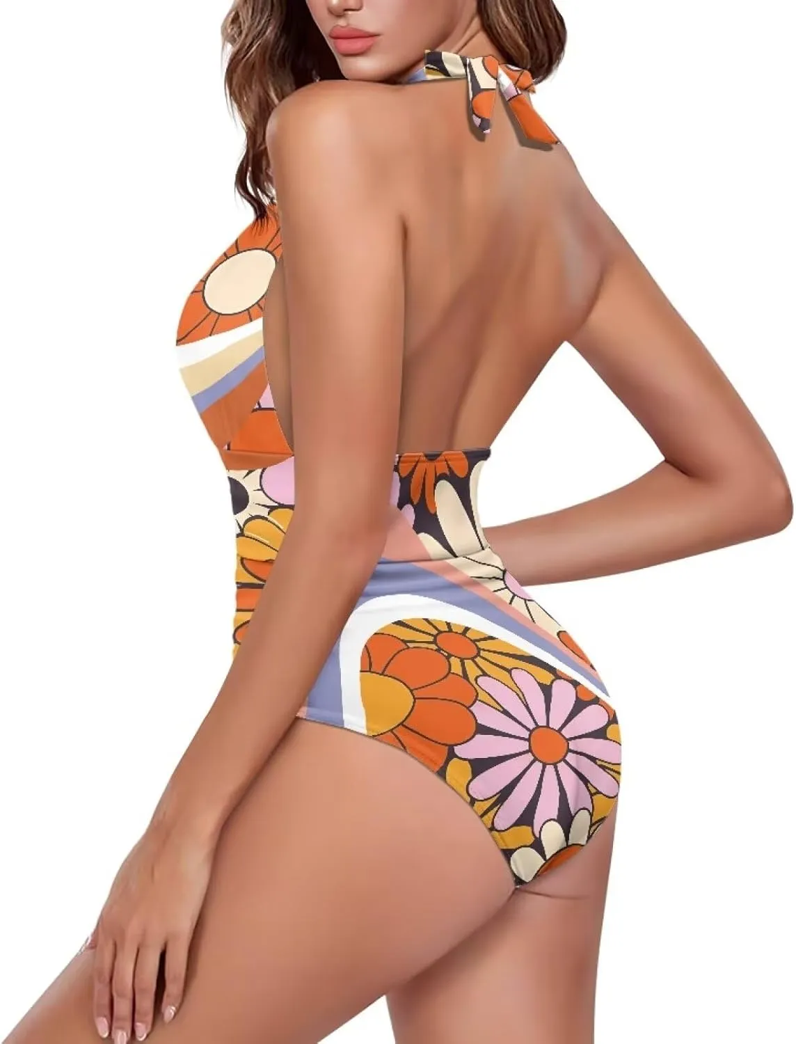 Flashideas One Piece Swimsuit Women Sexy Slim One Piece Swimsuit Tummy Control Bathing Suits
