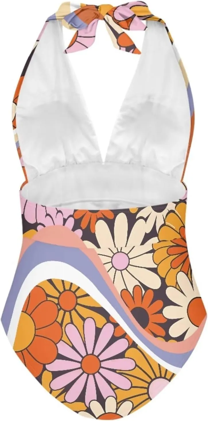 Flashideas One Piece Swimsuit Women Sexy Slim One Piece Swimsuit Tummy Control Bathing Suits