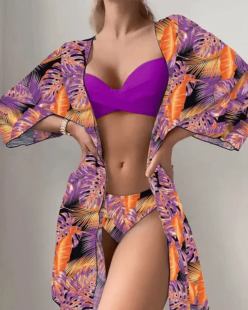 Floral Twist Low Waist Bikini Set