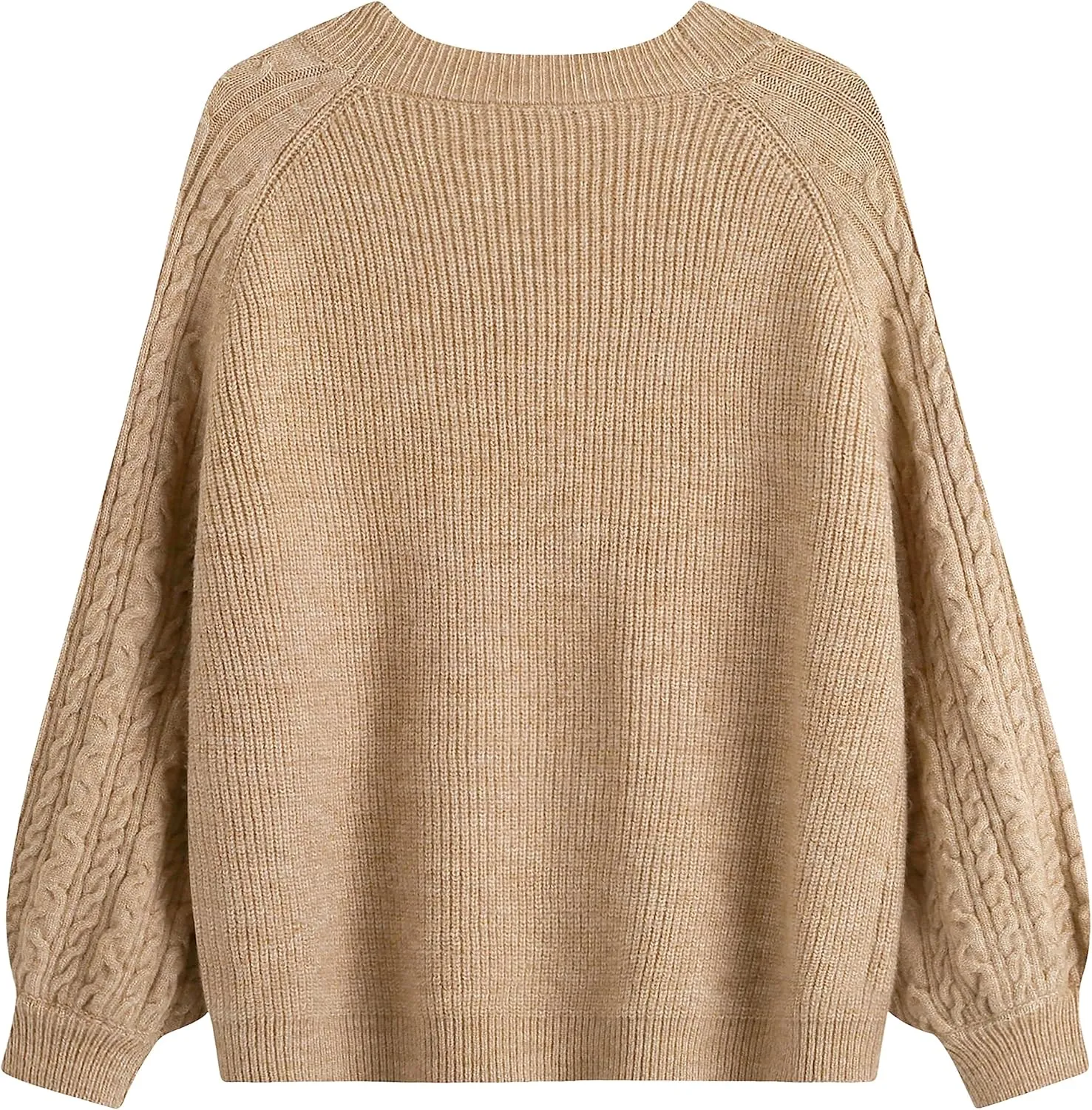 GABERLY Button Down Thickened Sweaters V Neck Open Front Loose Oversized Cardigans Knit Outwear for Women
