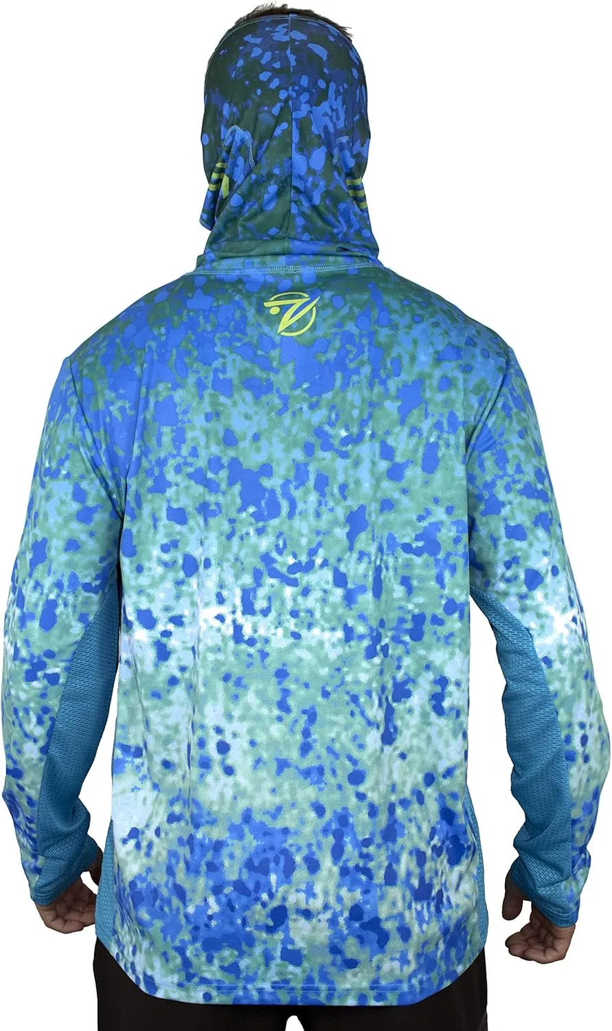 Gillz Men's Pro Striker Long Sleeve UV Fishing Shirt with Built-in Mask | UV Protection | Moisture Wicking
