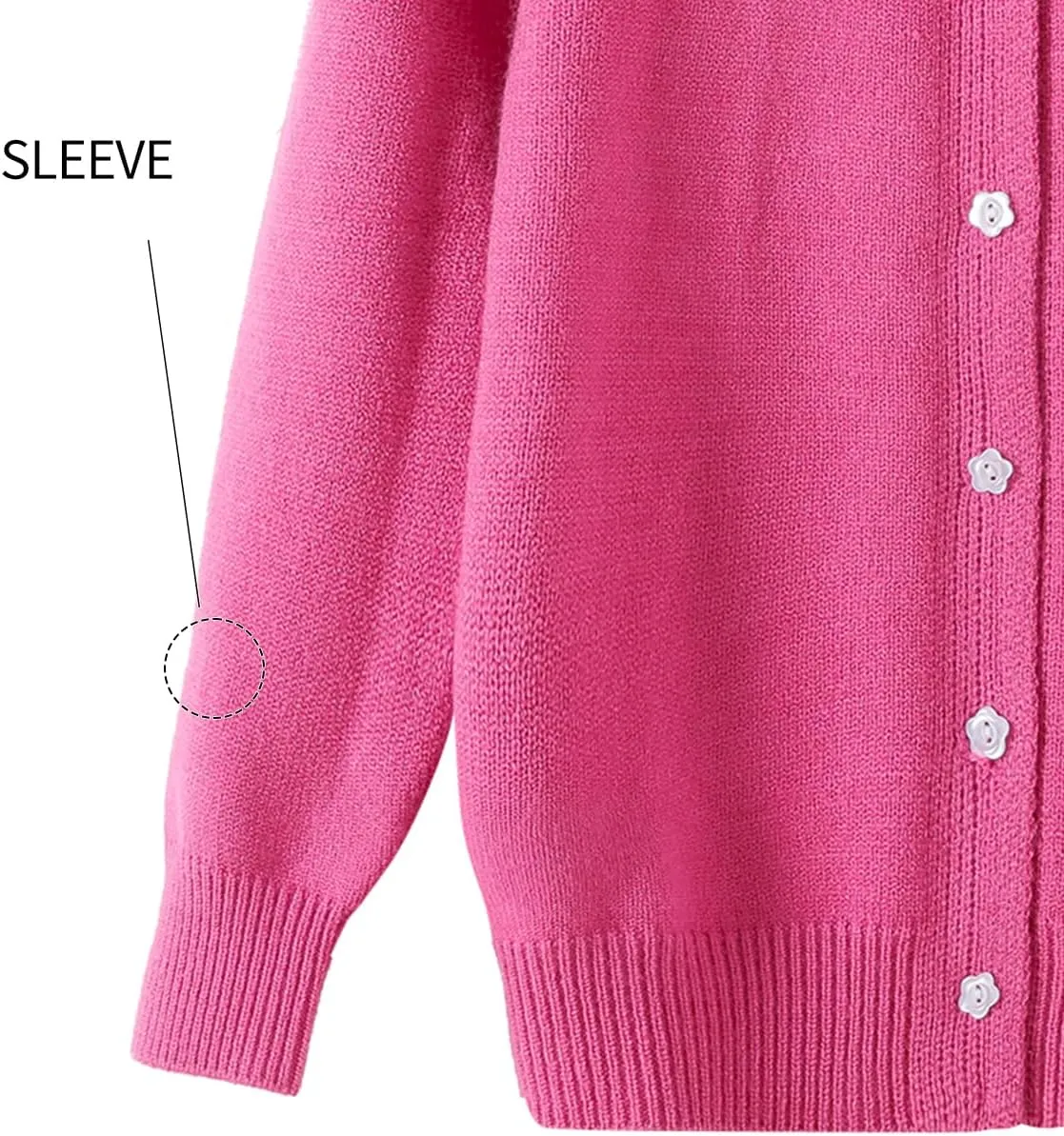 Girls Cardigan Sweater School Uniforms Toddler Long Sleeve Button Knit Solid Sweaters Tops