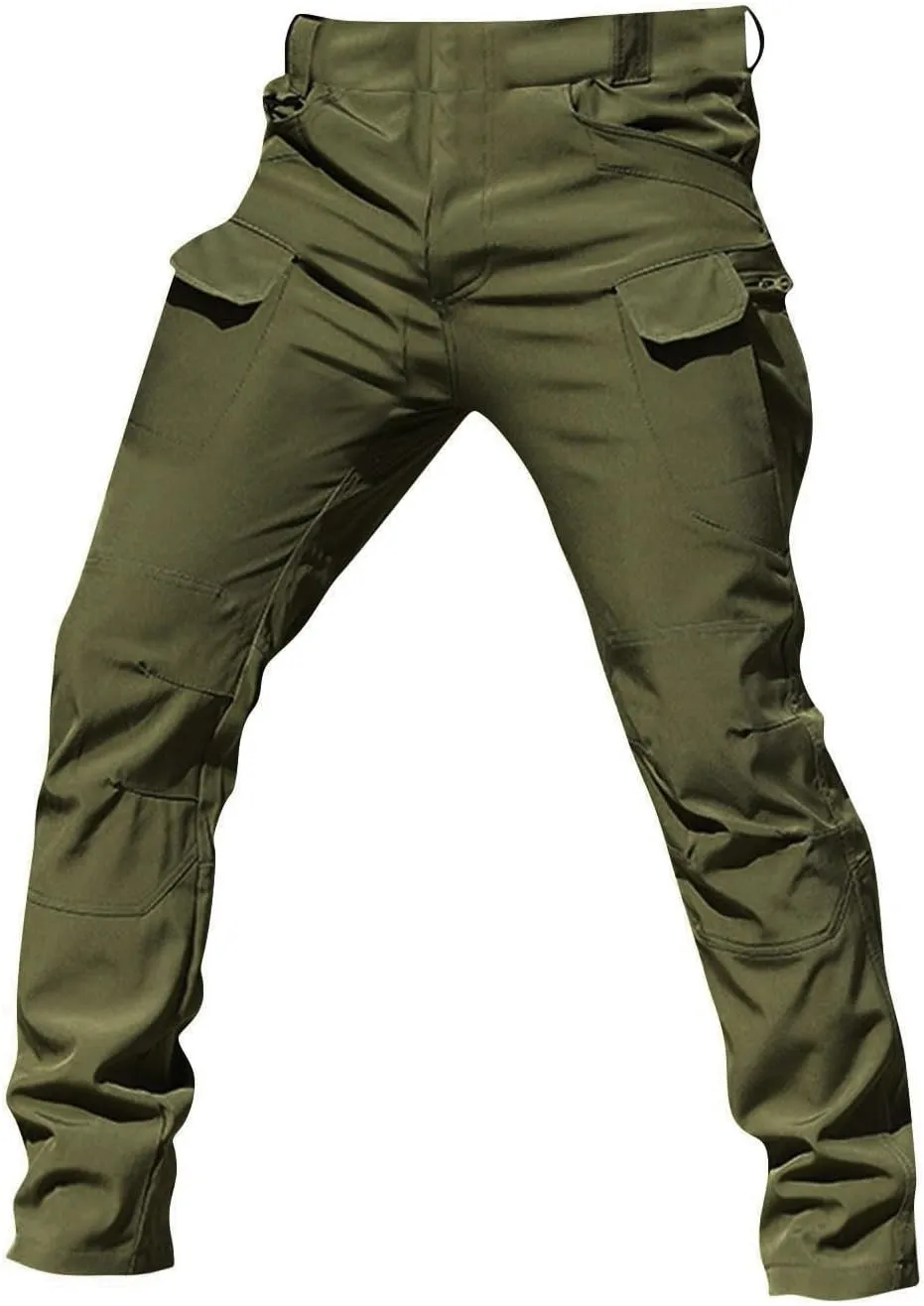 GOFULY Men's Cargo Pants Big and Tall Casual Stretch Hiking Pants Relaxed Fit Multi Pockets Work Pants Tactical Trousers