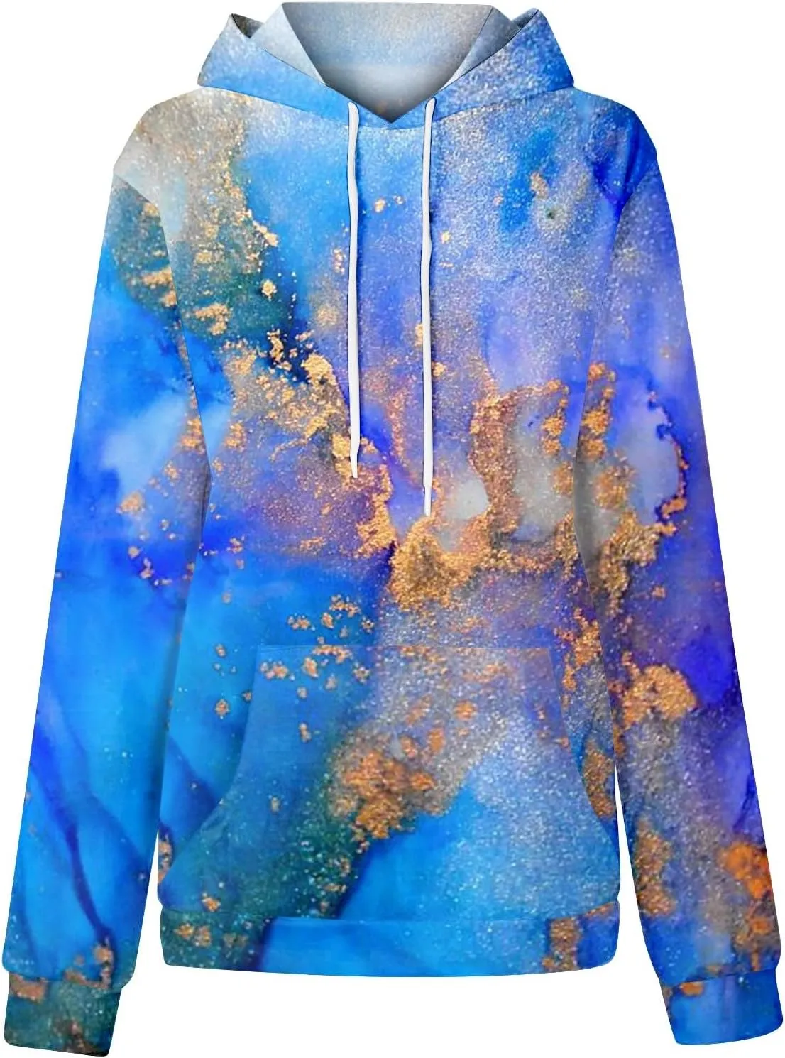 GOFULY Women'S Fashion Hoodies & Sweatshirts Long Sleeve Drawstring Sweatshirts Tie Dye Fall Pullover Winter Sweatshirts