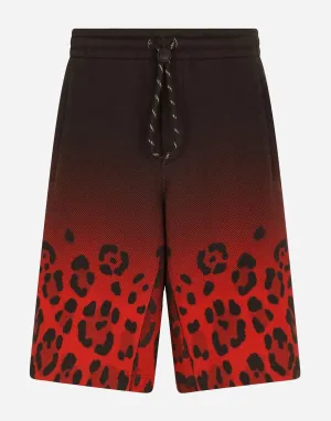 Gradient Leopard-Print Shorts