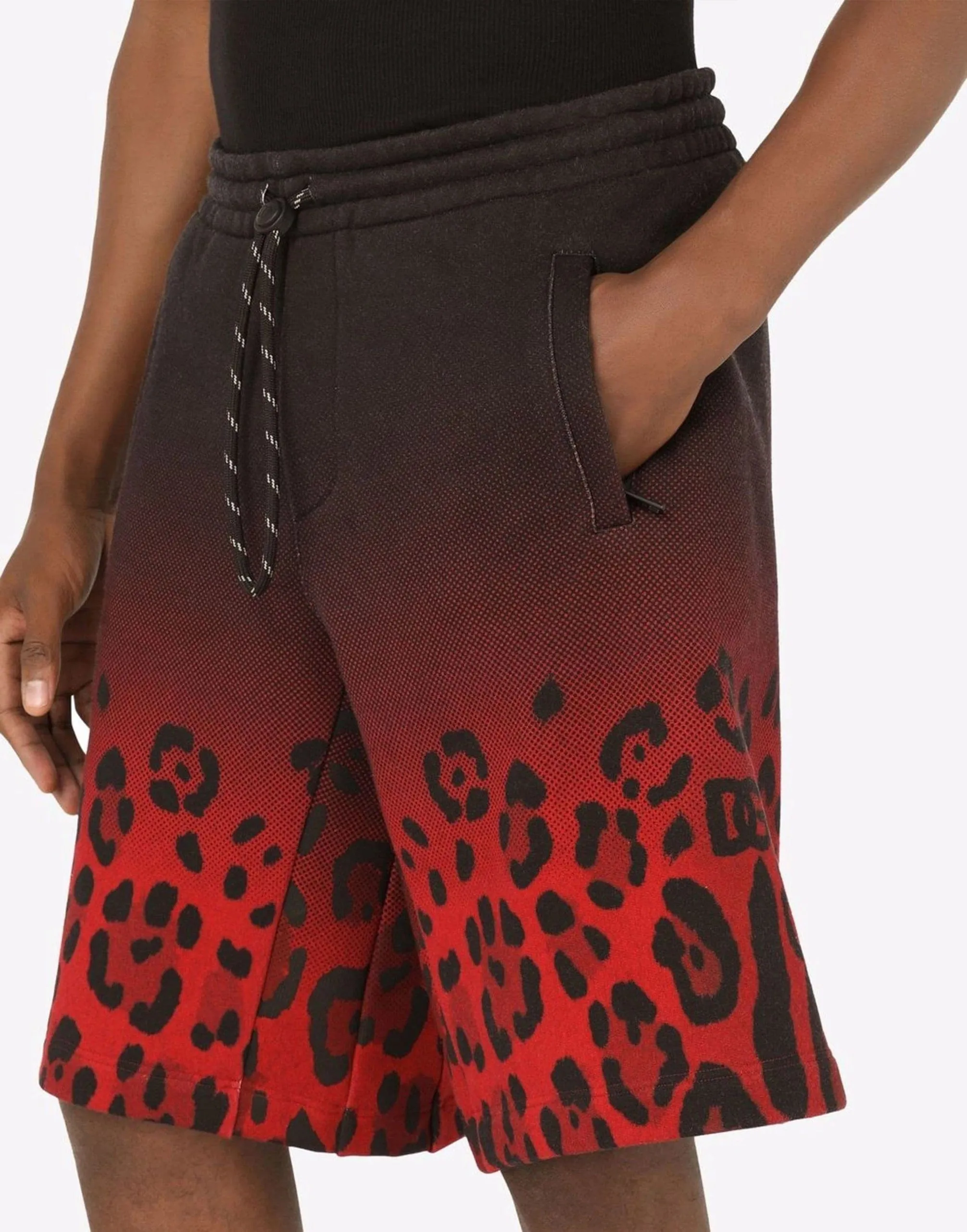 Gradient Leopard-Print Shorts