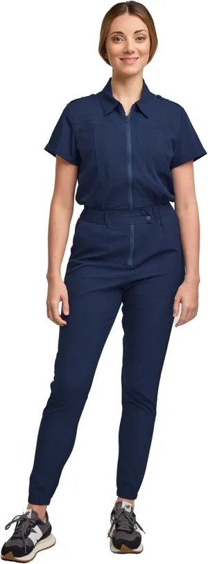 Green Town Scrubs for Women Scrub Jumpsuit - Jogger Pant, 6 Pockets, Easy Care Stretch Fabric Uniforms