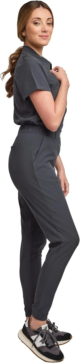 Green Town Scrubs for Women Scrub Jumpsuit - Jogger Pant, 6 Pockets, Easy Care Stretch Fabric Uniforms