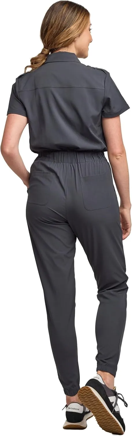 Green Town Scrubs for Women Scrub Jumpsuit - Jogger Pant, 6 Pockets, Easy Care Stretch Fabric Uniforms