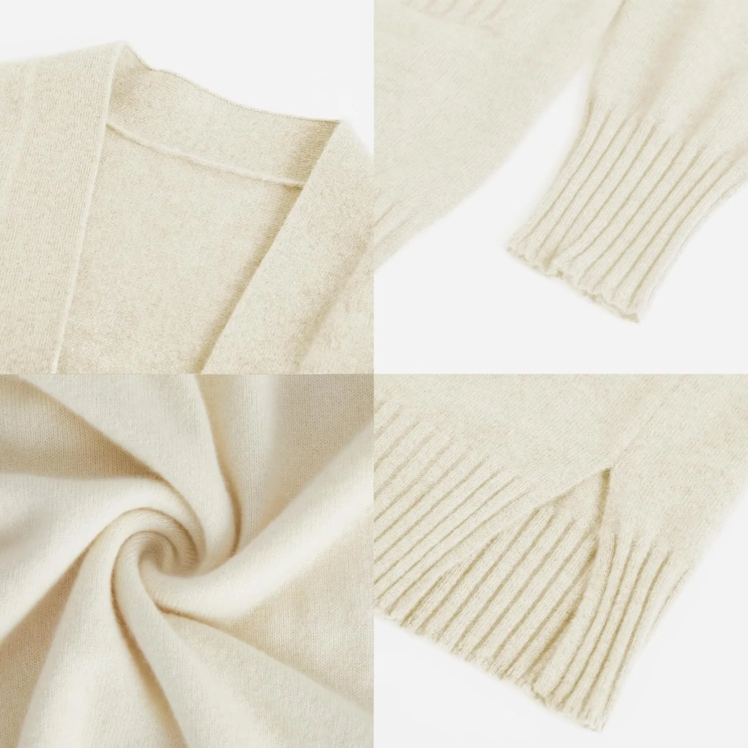 GreenMount Women's 100% Pure Cashmere Cardigan Sweater Soft and Warm Long Sleeve Oversize Loose Cardigan with Pocket