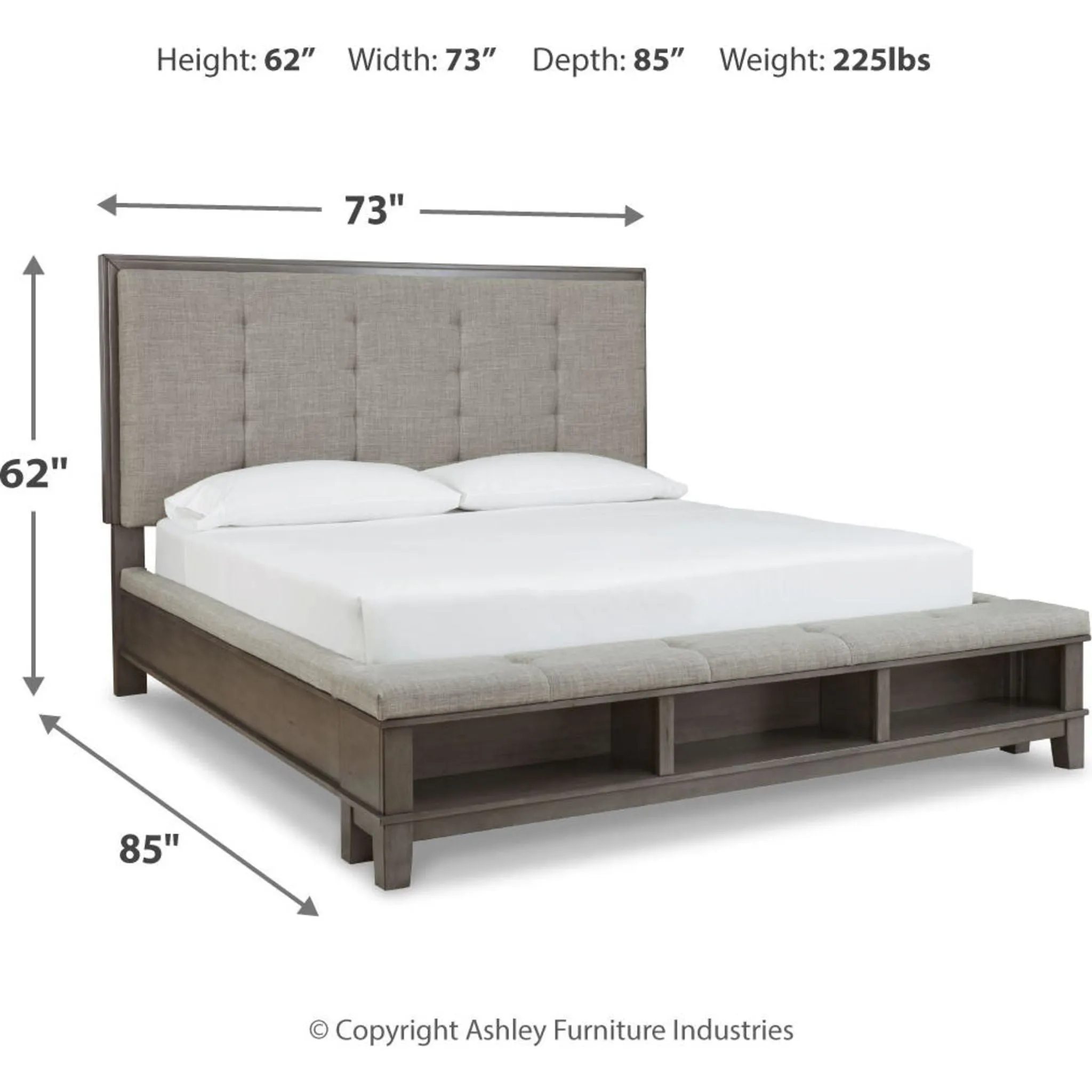 Hallanden Storage Bed - Gray