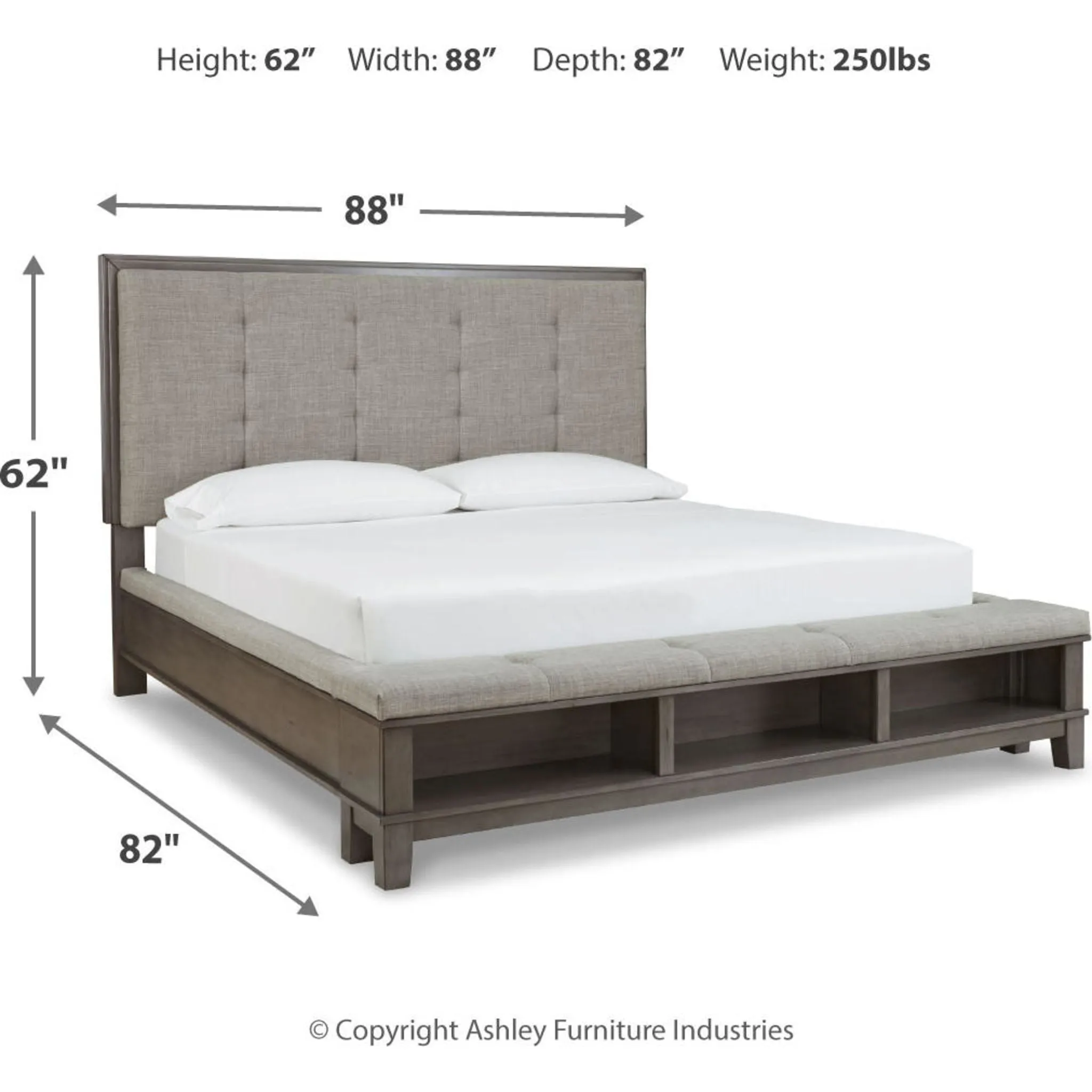 Hallanden Storage Bed - Gray