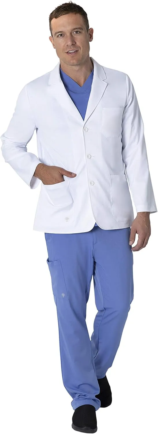 Healing Hands Medical Lab Coat Leo White Coat with 5 Pockets, Soft & 2-Way Stretch Fabric 5150