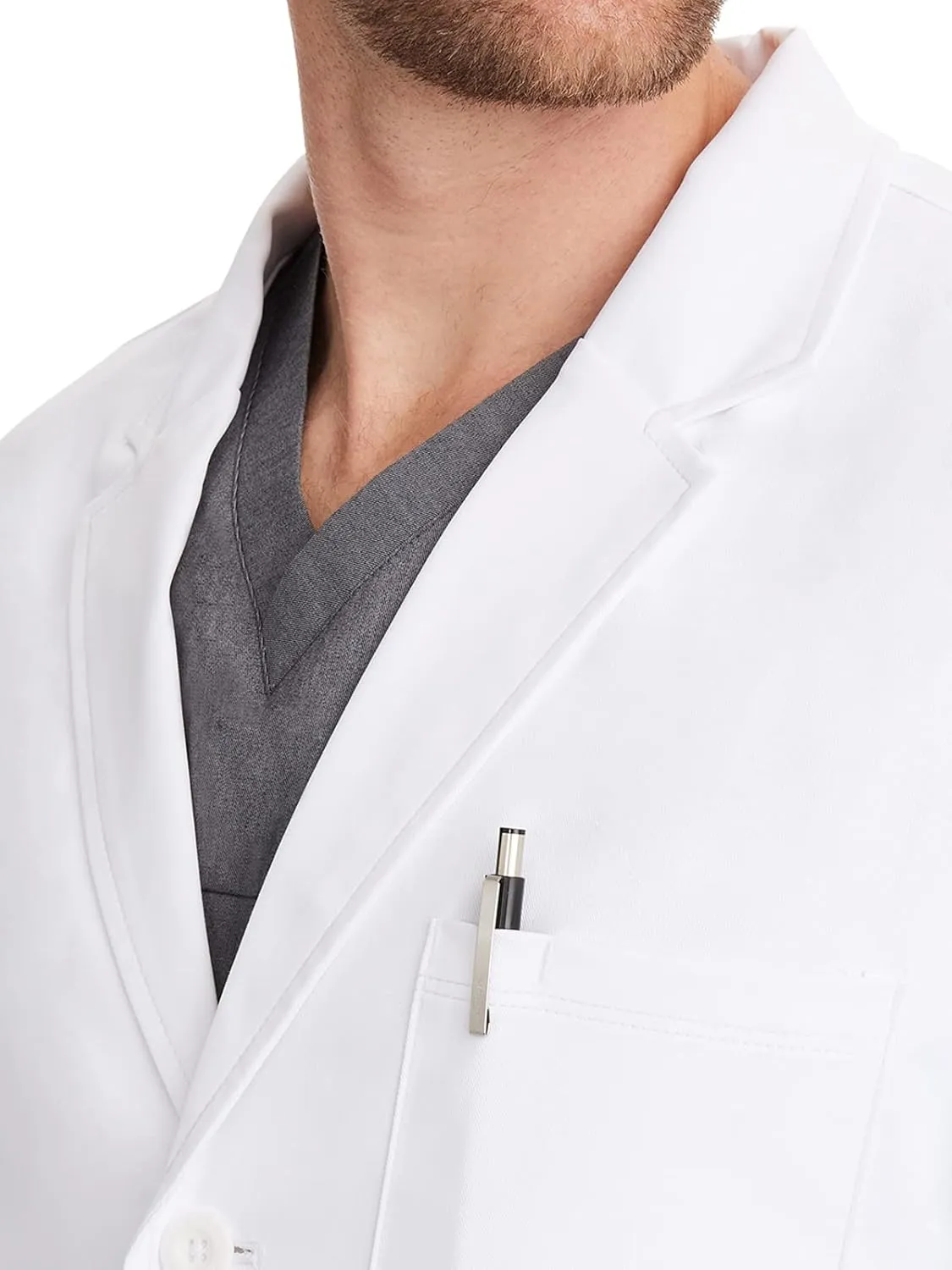 Healing Hands Medical Lab Coat Leo White Coat with 5 Pockets, Soft & 2-Way Stretch Fabric 5150