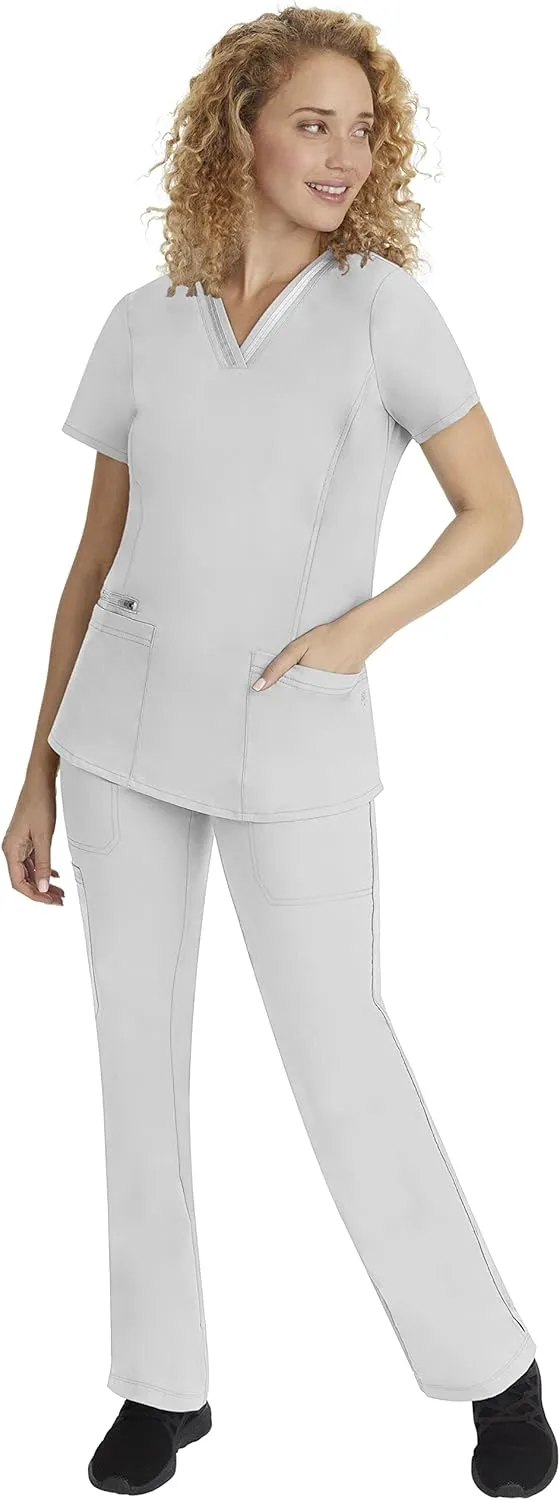 Healing Hands Scrub Top for Women with 3 Pockets and Easy Care, 2-Way Stretch Fabric 2278