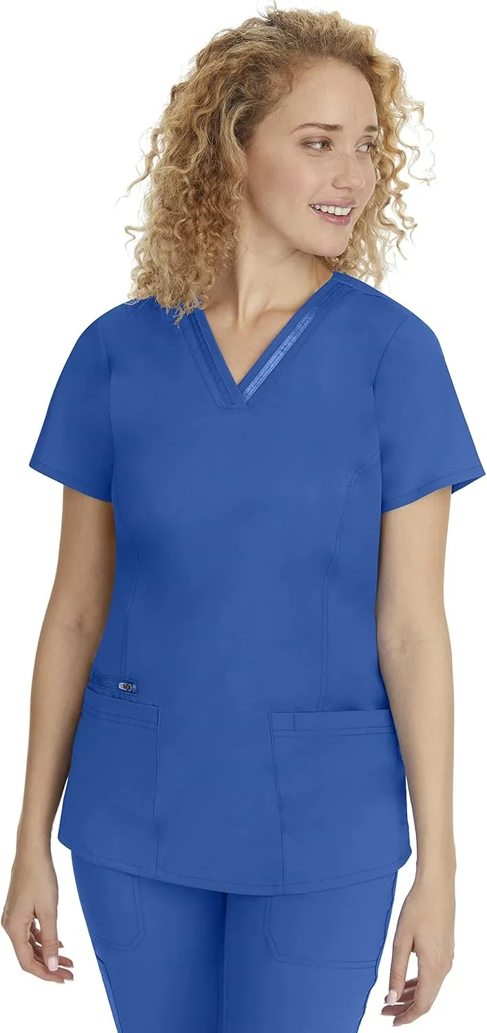 Healing Hands Scrub Top for Women with 3 Pockets and Easy Care, 2-Way Stretch Fabric 2278