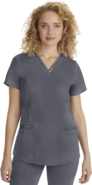 Healing Hands Scrub Top for Women with 3 Pockets and Easy Care, 2-Way Stretch Fabric 2278