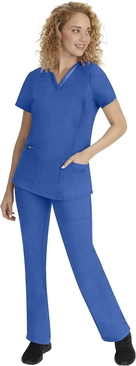 Healing Hands Scrub Top for Women with 3 Pockets and Easy Care, 2-Way Stretch Fabric 2278