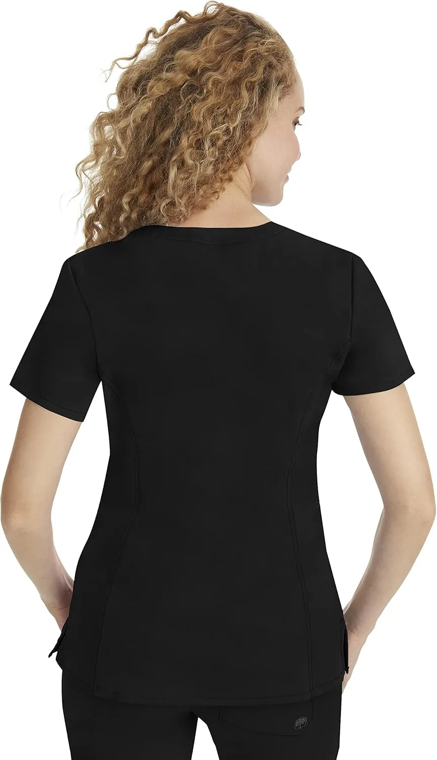 Healing Hands Scrub Top for Women with 3 Pockets and Easy Care, 2-Way Stretch Fabric 2278