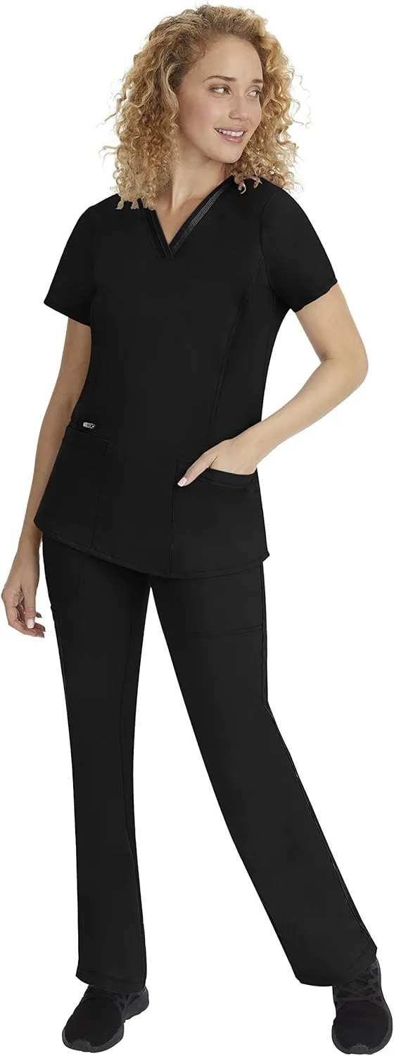 Healing Hands Scrub Top for Women with 3 Pockets and Easy Care, 2-Way Stretch Fabric 2278