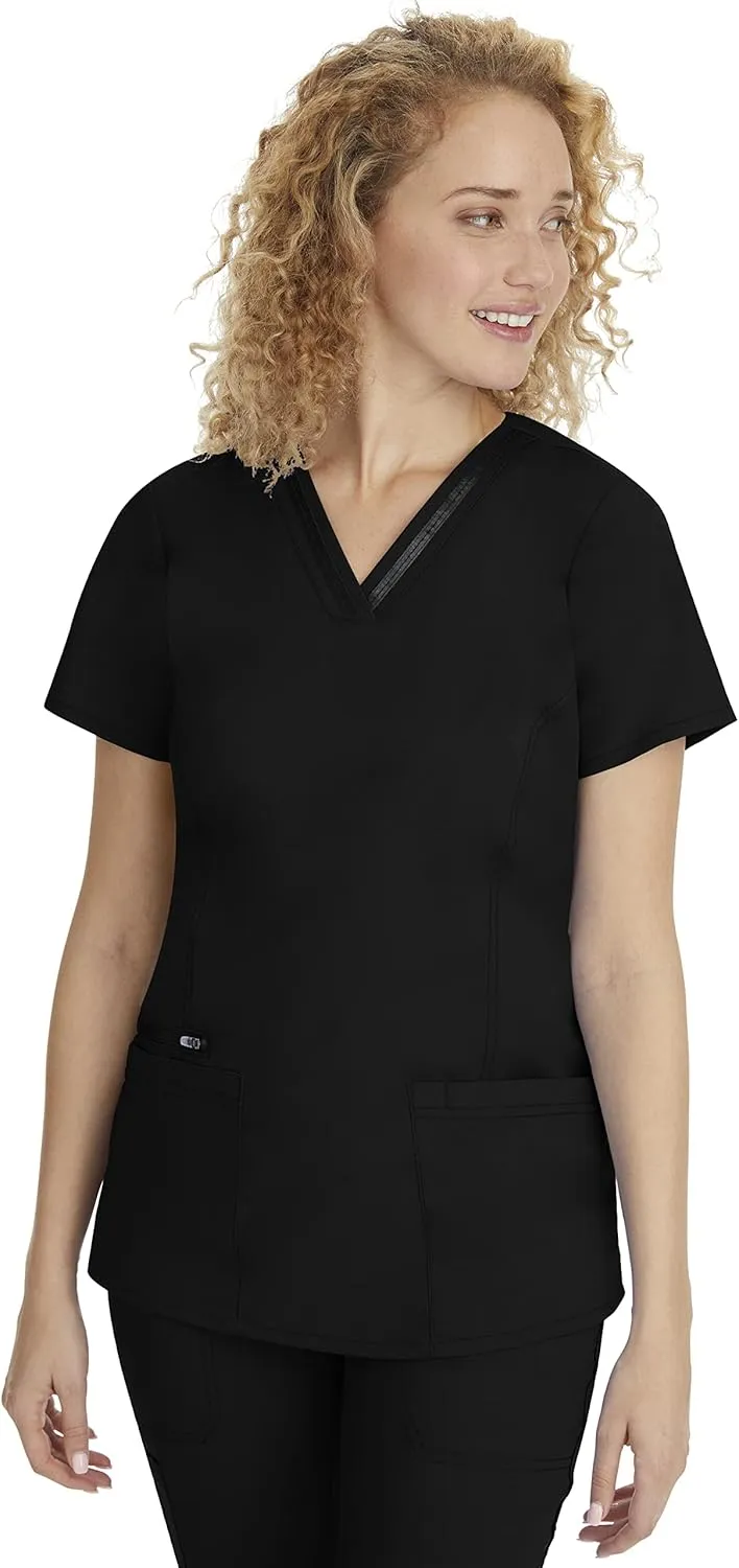 Healing Hands Scrub Top for Women with 3 Pockets and Easy Care, 2-Way Stretch Fabric 2278