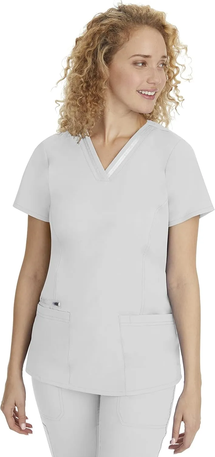 Healing Hands Scrub Top for Women with 3 Pockets and Easy Care, 2-Way Stretch Fabric 2278