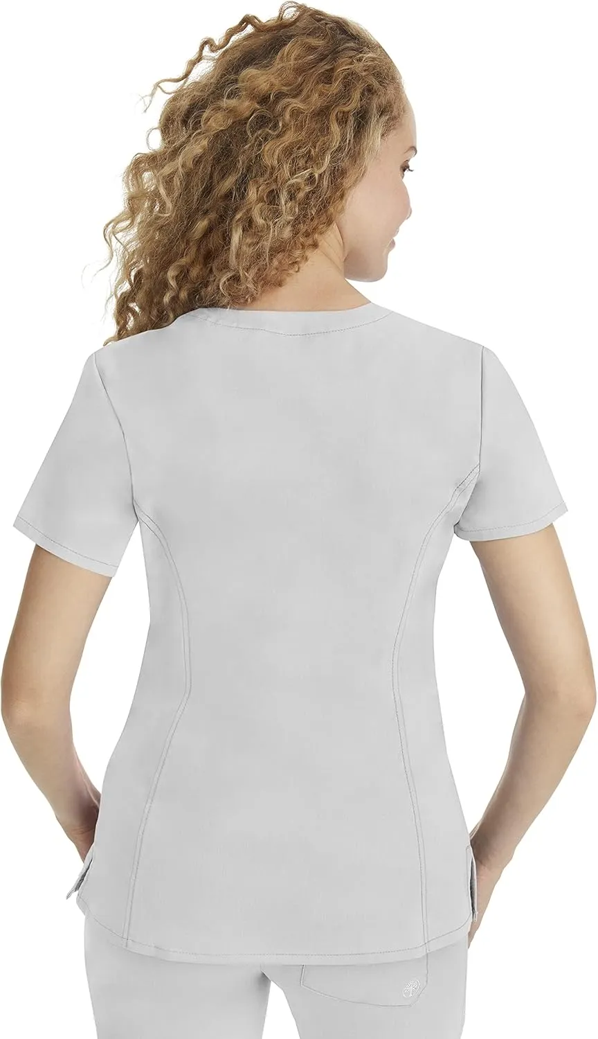 Healing Hands Scrub Top for Women with 3 Pockets and Easy Care, 2-Way Stretch Fabric 2278