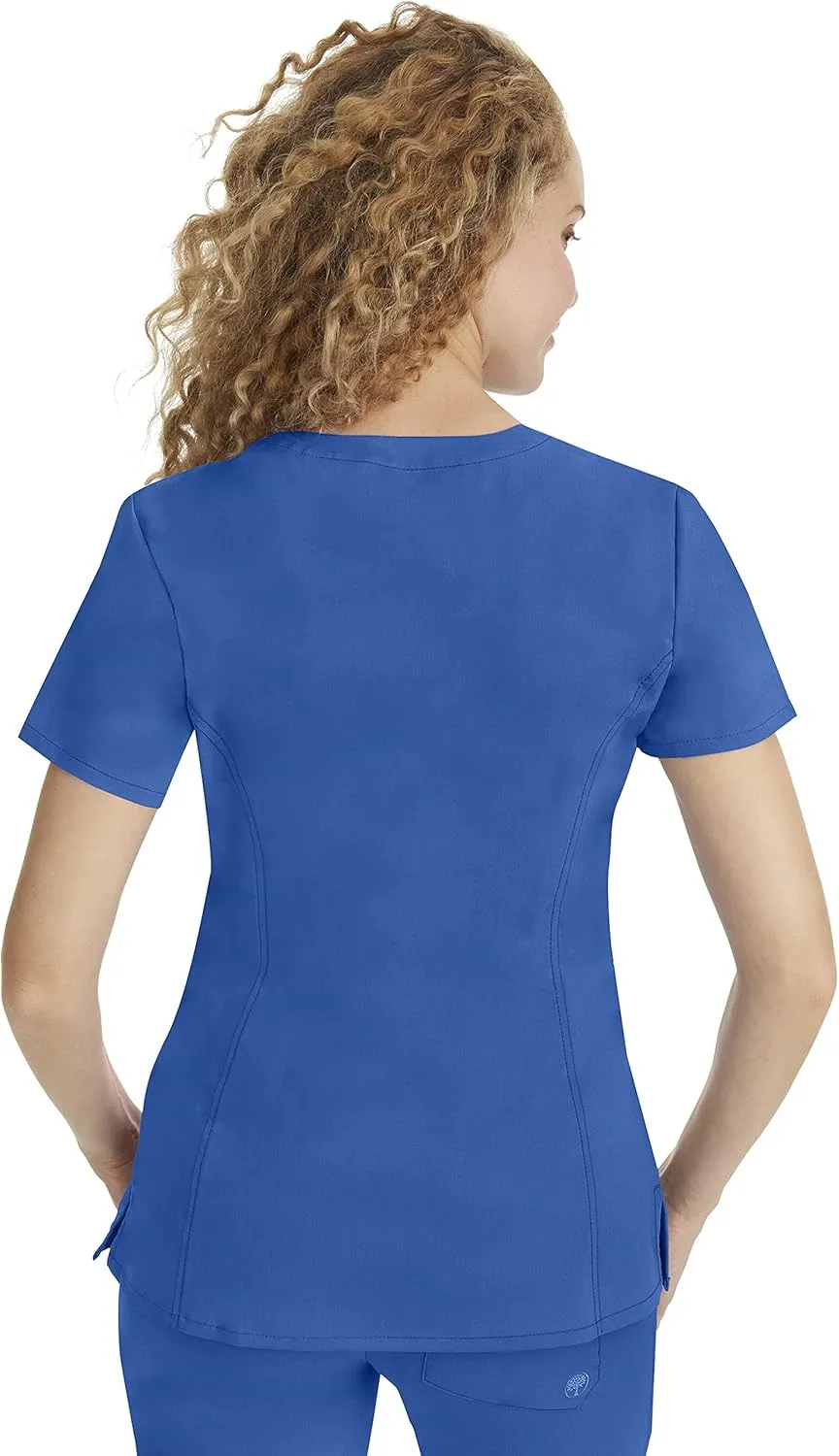 Healing Hands Scrub Top for Women with 3 Pockets and Easy Care, 2-Way Stretch Fabric 2278