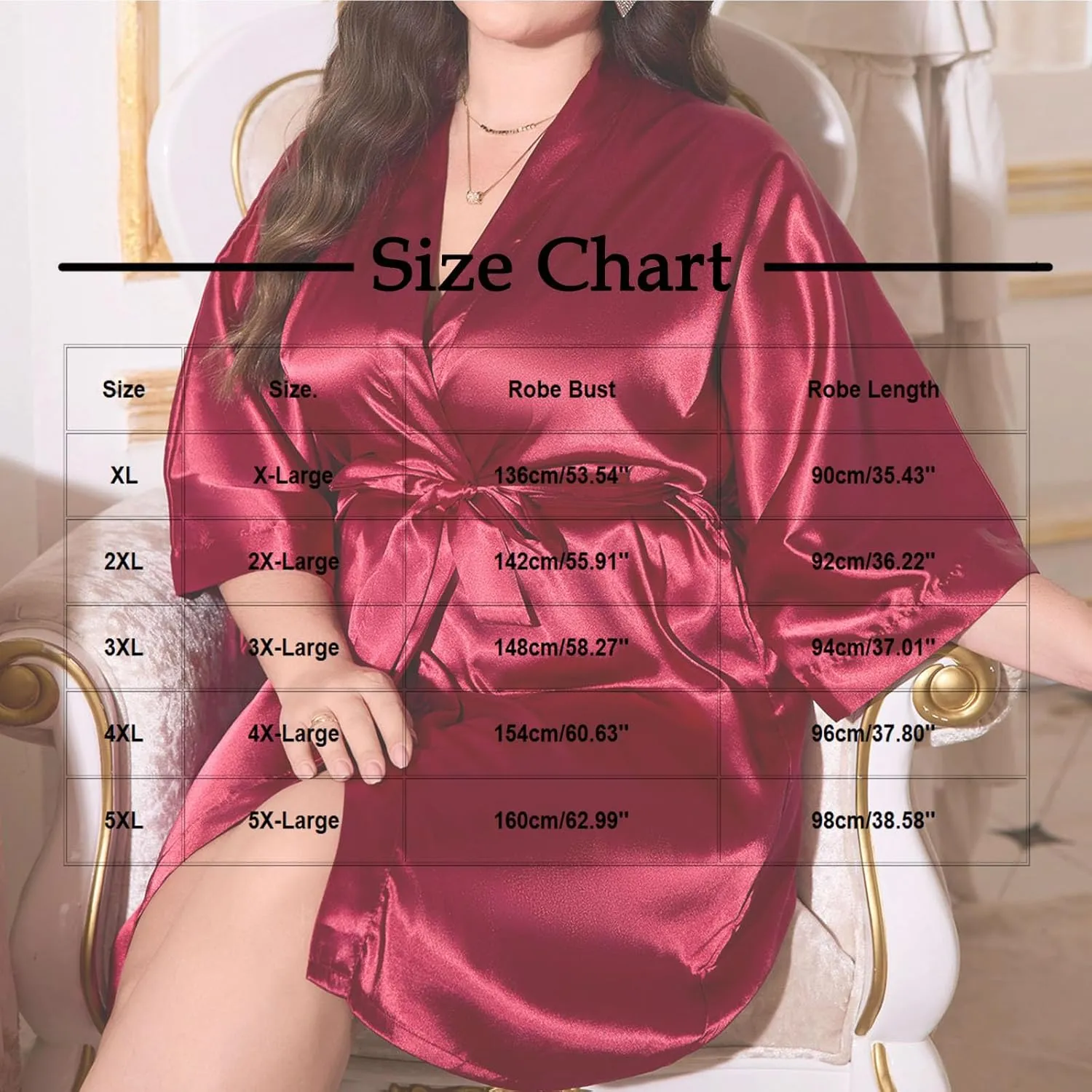 HGps8w Women's Plus Size Silk Robe Satin Kimono Bathrobe for Bride Bridesmaids Half Sleeve Bridal Party Wedding Loungewear