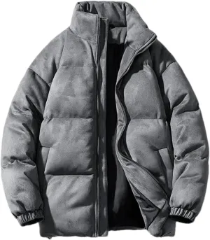 Hgvcfcv Men Puffer Retro Parkas Coat Men Cotton-Padded Coat Oversize Warm Jacket