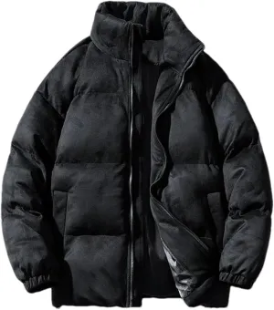 Hgvcfcv Men Puffer Retro Parkas Coat Men Cotton-Padded Coat Oversize Warm Jacket