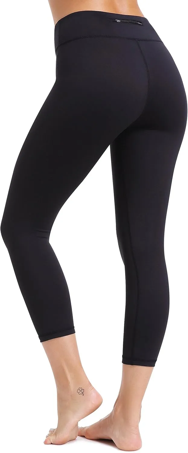 High Waist Yoga Pants for Women with Pockets Leggings for Workout Running Tummy Control 4 Way Stretch Fabric