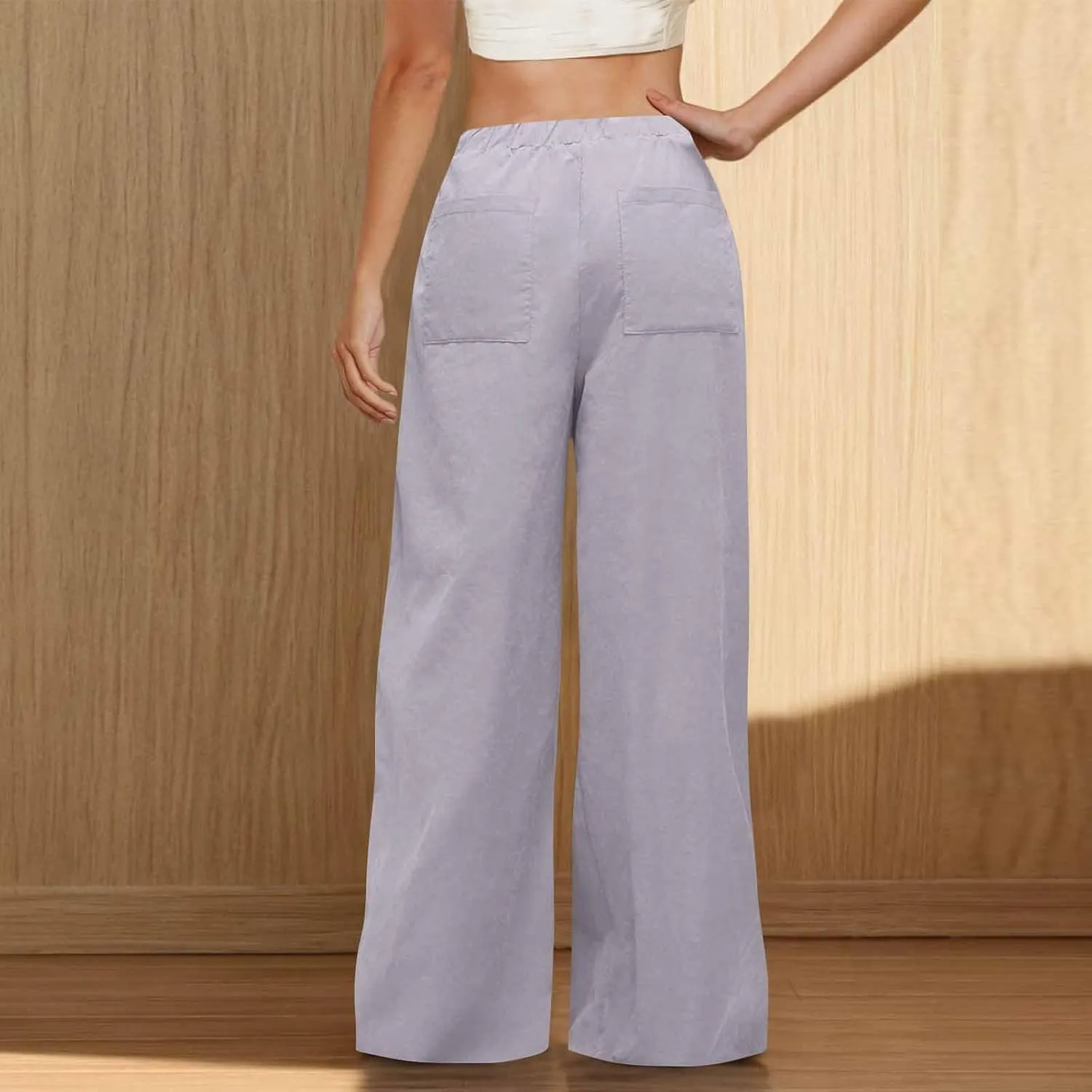 High Waisted Work Pants for Women Business Casual Outfits 2025 Office Dress Pants Trousers Wide Leg Lounge Pants