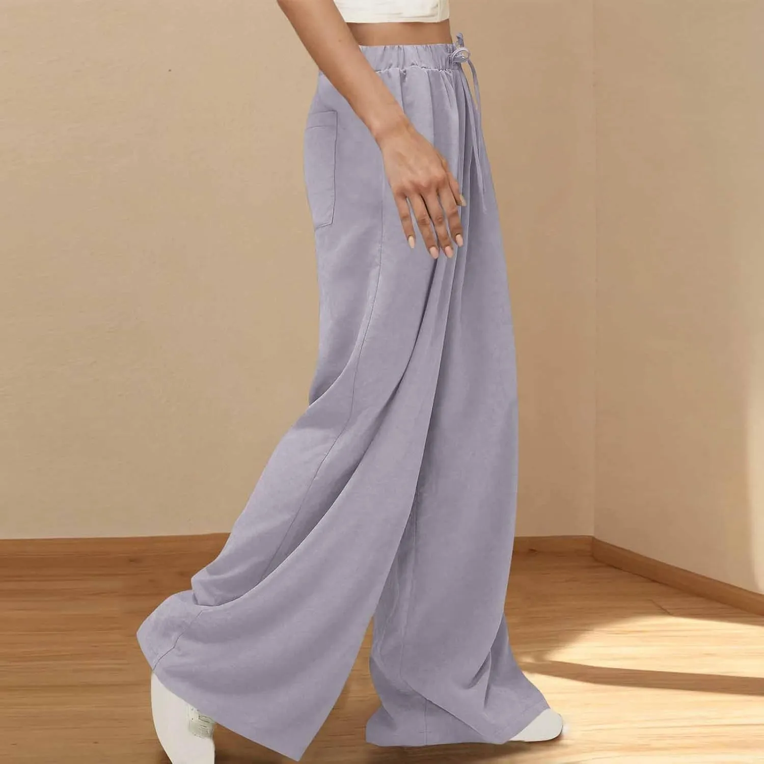 High Waisted Work Pants for Women Business Casual Outfits 2025 Office Dress Pants Trousers Wide Leg Lounge Pants