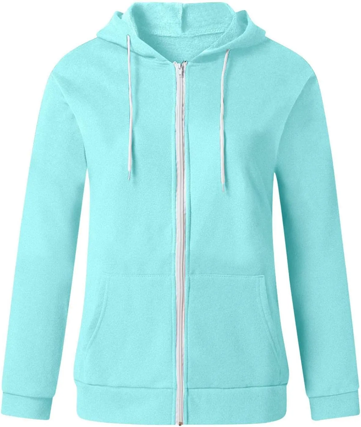 Hoodies for Women Pullover Color Block Pocket Casual Long Sleeve V Neck Sweatshirts Hooded Tops Shirts Outwear