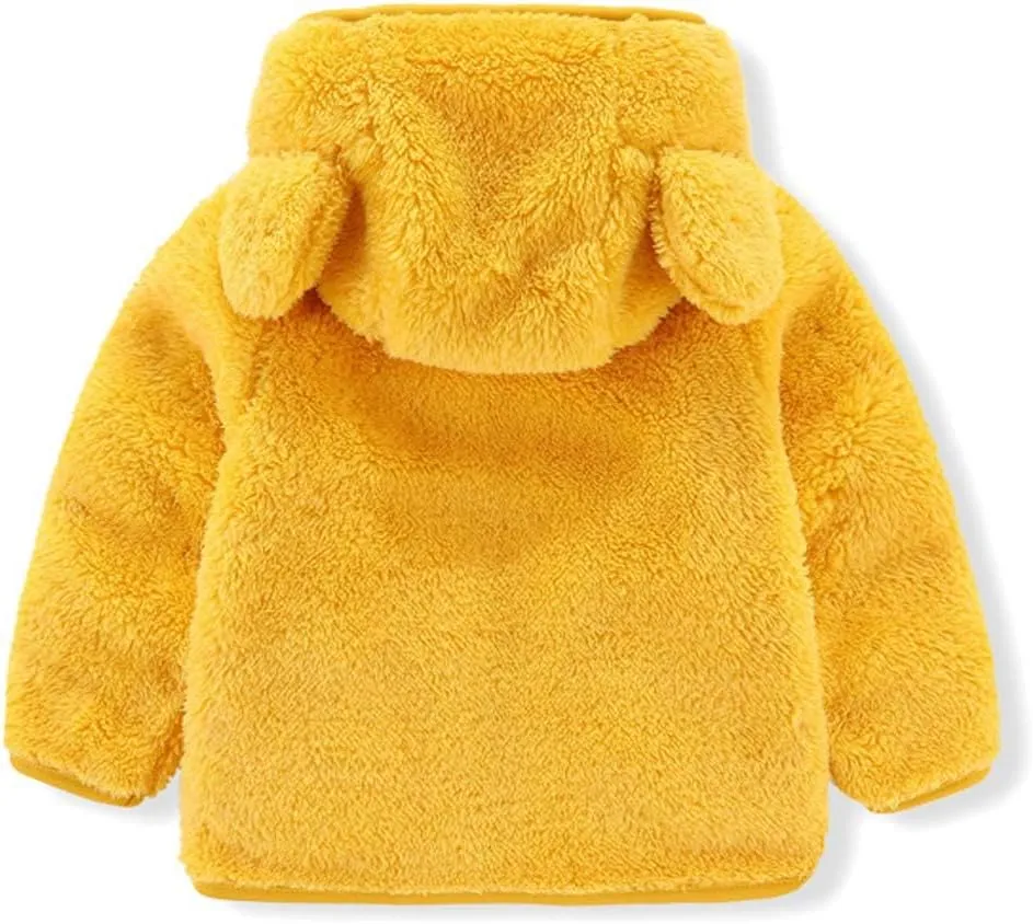 iChunhua Baby Girls Bear Ears Shape Fleece Long Sleeve Jacket Sweatshirt Outwear