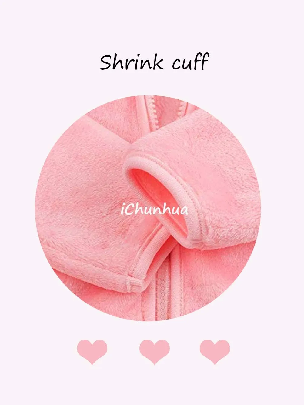 iChunhua Baby Girls Bear Ears Shape Fleece Long Sleeve Jacket Sweatshirt Outwear
