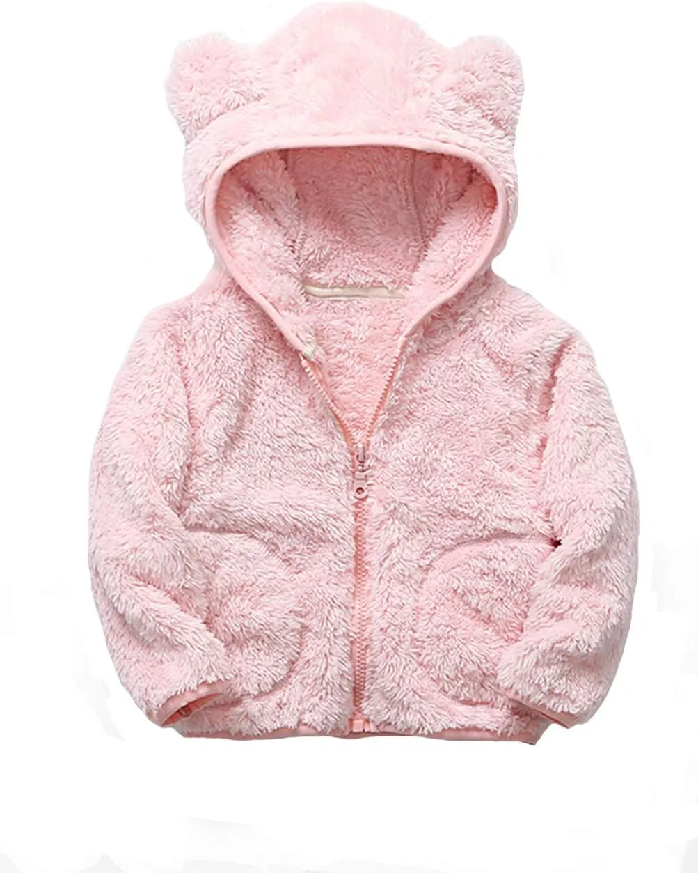 iChunhua Baby Girls Bear Ears Shape Fleece Long Sleeve Jacket Sweatshirt Outwear