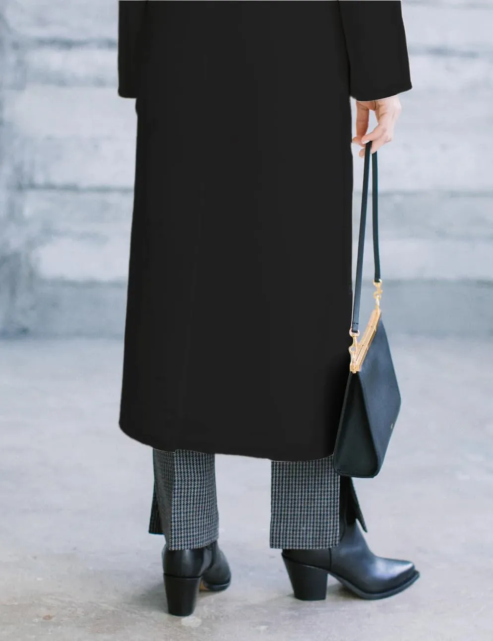 IDEALSANXUN Womens Long Wool Coats Fall Winter Notch Lapel Double Breasted Trench Coat Wool Jackets