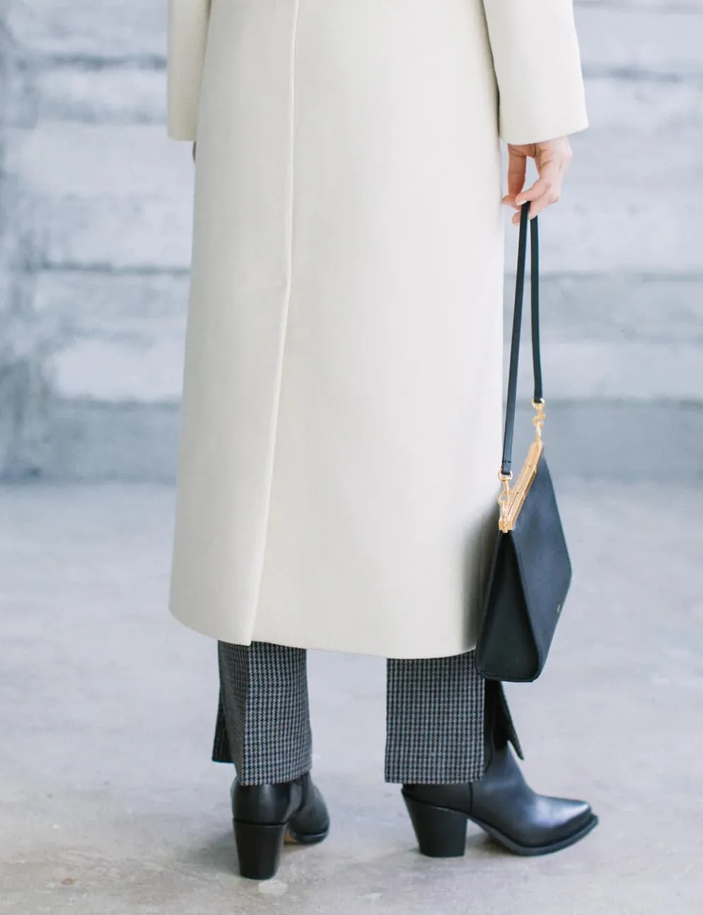 IDEALSANXUN Womens Long Wool Coats Fall Winter Notch Lapel Double Breasted Trench Coat Wool Jackets