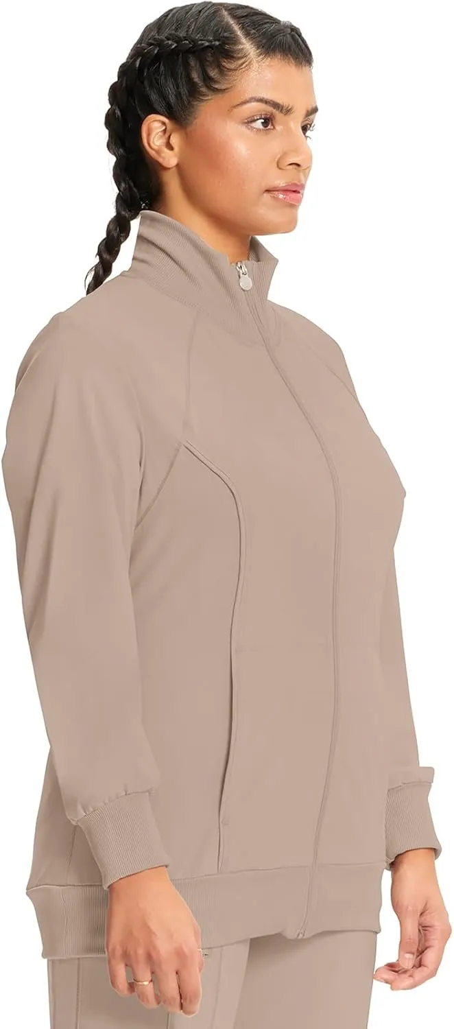 Infinity by Cherokee Zip Front Scrub Jackets for Women, 4-Way Stretch Fabric, 2391A