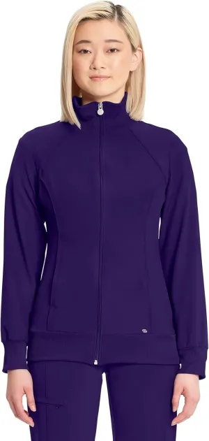 Infinity by Cherokee Zip Front Scrub Jackets for Women, 4-Way Stretch Fabric, 2391A
