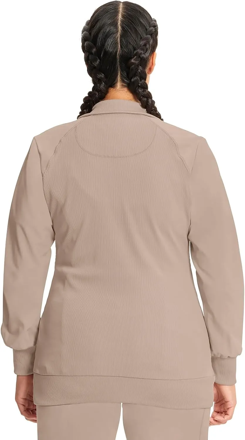 Infinity by Cherokee Zip Front Scrub Jackets for Women, 4-Way Stretch Fabric, 2391A