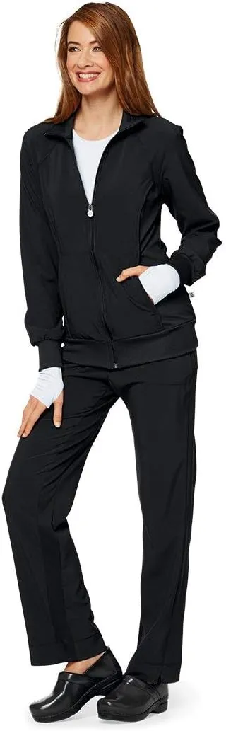 Infinity by Cherokee Zip Front Scrub Jackets for Women, 4-Way Stretch Fabric, 2391A