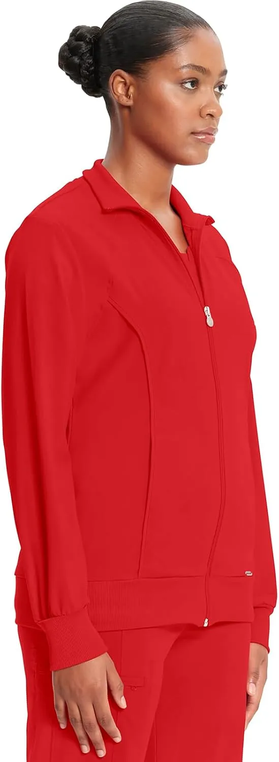 Infinity by Cherokee Zip Front Scrub Jackets for Women, 4-Way Stretch Fabric, 2391A