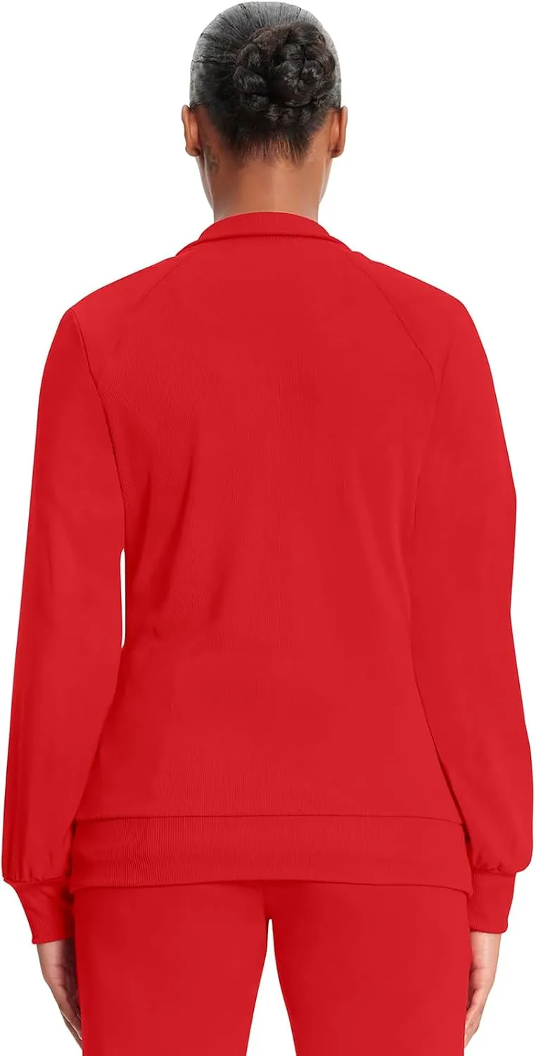 Infinity by Cherokee Zip Front Scrub Jackets for Women, 4-Way Stretch Fabric, 2391A