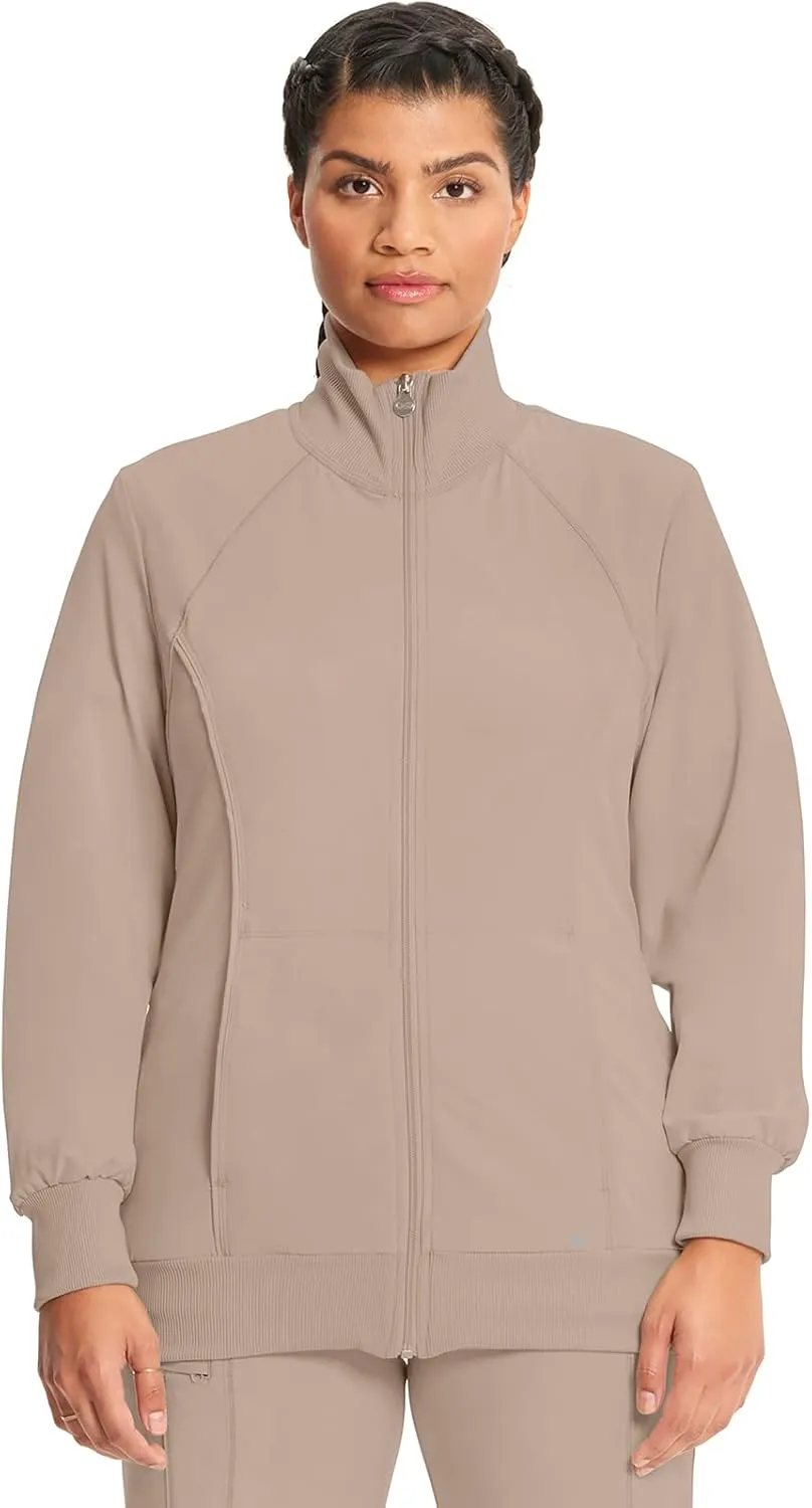 Infinity by Cherokee Zip Front Scrub Jackets for Women, 4-Way Stretch Fabric, 2391A