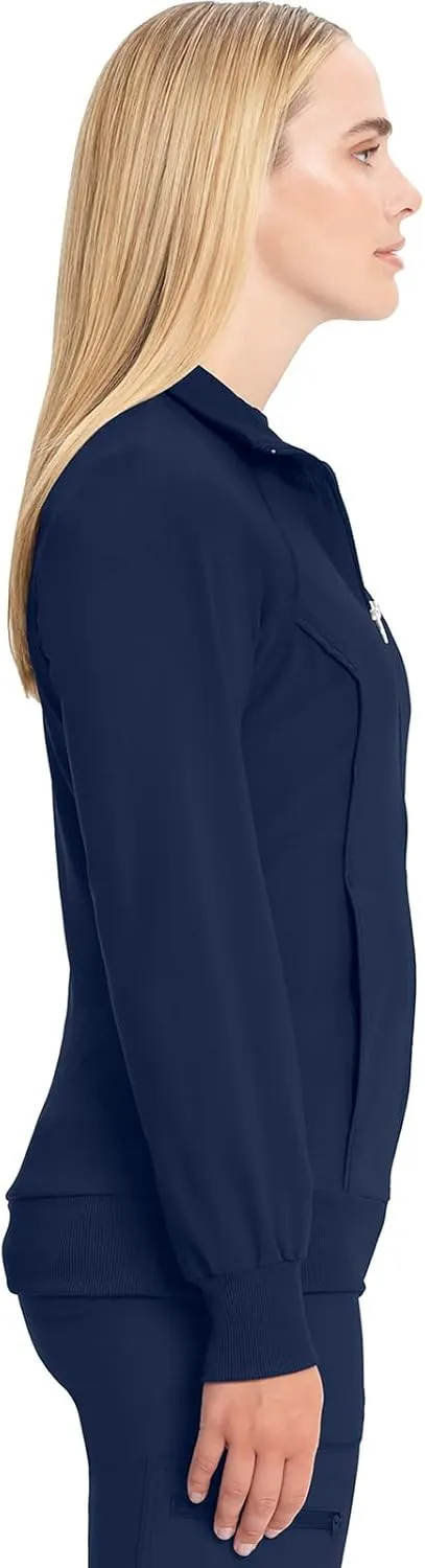 Infinity Cherokee Zip Front Scrub Nurse Jackets for Women, 4-Way Stretch Fabric 2391A